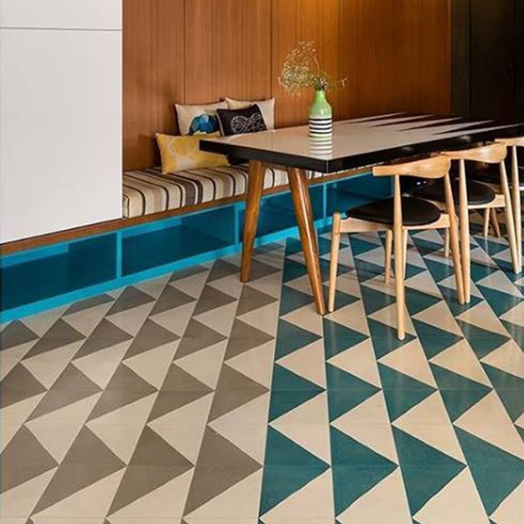 Diagonal zementfliesen