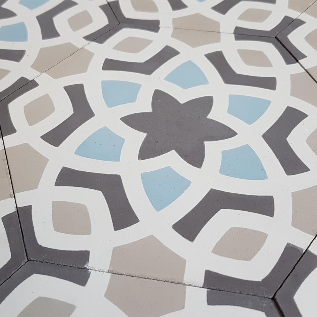 Hexa Shiraz zementfliesen