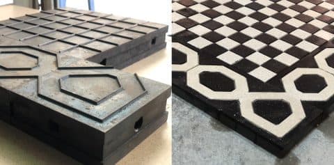 TC5 SAKKTÁBLA relief 0105 terrazzo zementfliesen - Galériafotó 52048